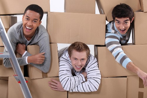 Packed boxes and furniture ready for a Camdentown move