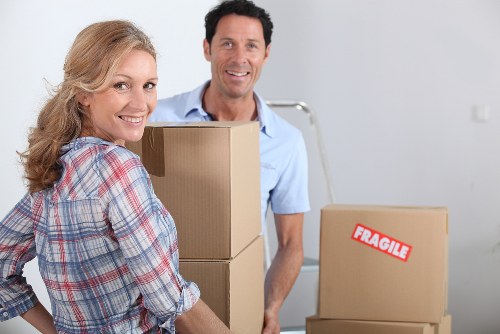 Packing boxes for a move in Camdentown